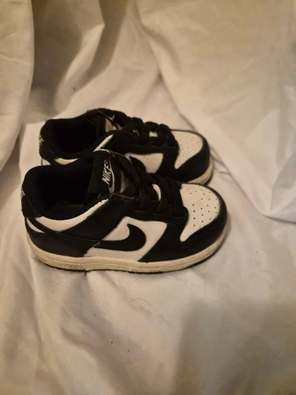 Nike Dunk Low Panda Toddler Shoes Size 5C Black White Leather Classic Sneakers